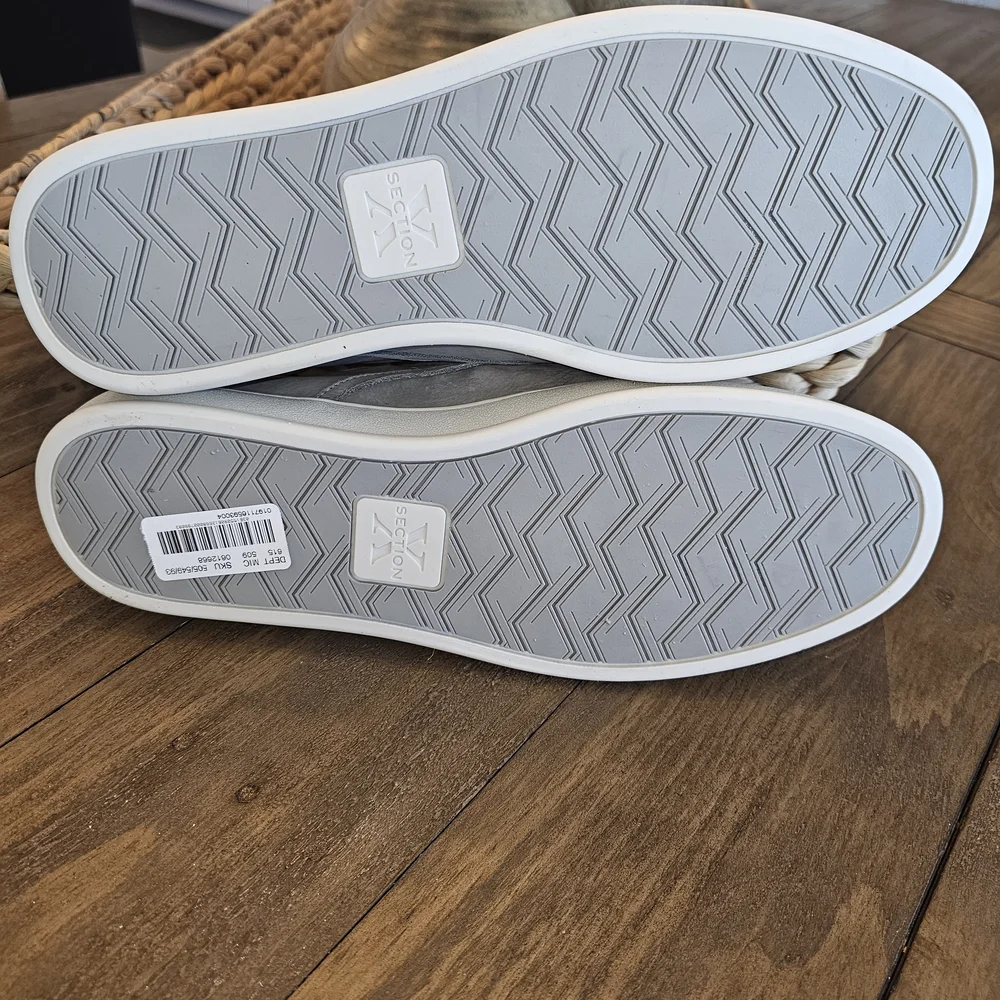 SECTION-X Men's Gray Classy Slip-On Loafers Boat Shoes Size 12 NWOB
